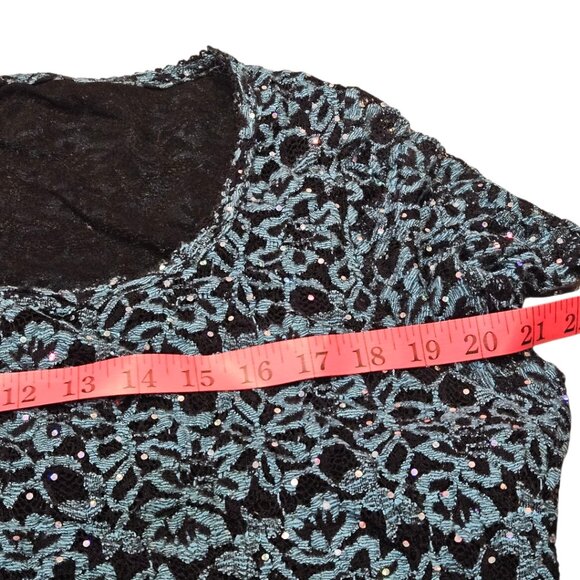 Short sleeve Sparkly Tee 1X - Picture 3 of 4